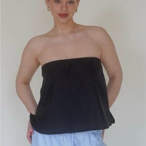 Djerf Avenue Breezy Tube Top Black